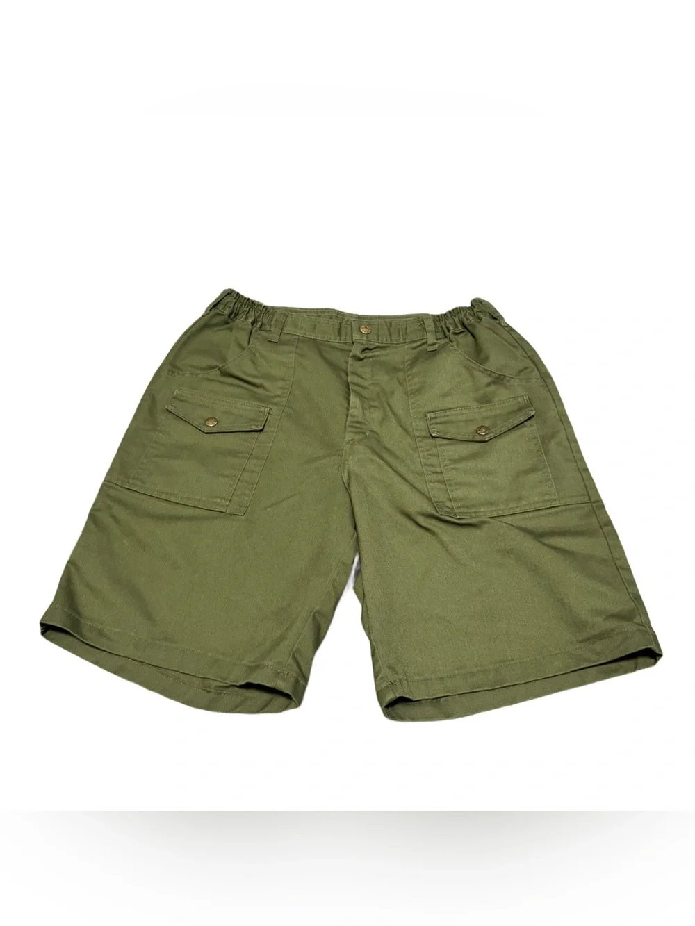 Vintage Boy Scouts of American Cargo Shorts Men's 34 Green Cotton Utility Gorp